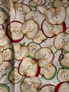 Vintage Apple Print Cotton Fabric